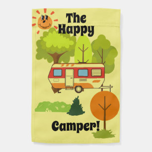 "The Happy Camper" "Welcome to our Camper" Flag