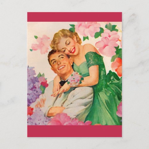 the happy couple postcard