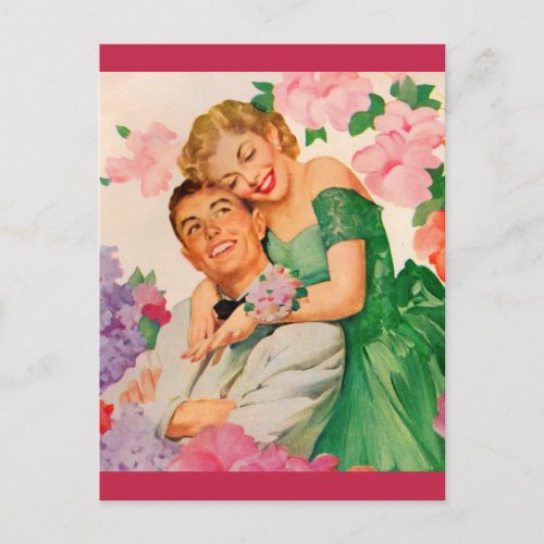 the happy couple postcard