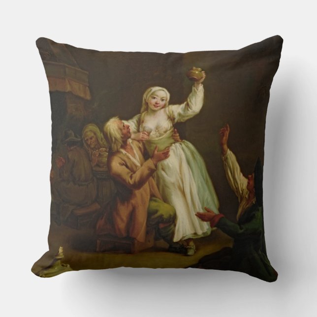 The Happy Couple Throw Pillow (Front)