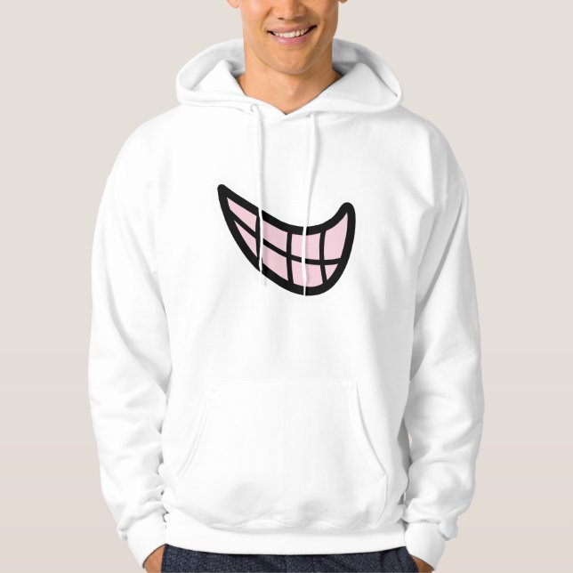 The Happy Curve – Minimalist Smile Design Hoodie (Front)