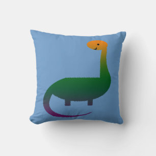 The Happy Dinosaur Kids Throw Pillow