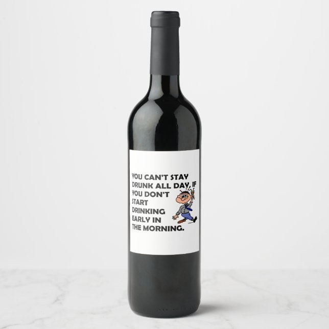 The Happy Drinker Wine Label (Front)
