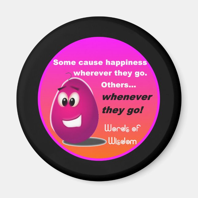 The Happy Egg Head Wisdom Products Magnet (Front)