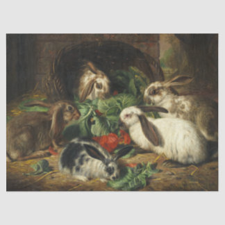 The Happy Family of Rabbits by Alfred Richar Tissue Paper