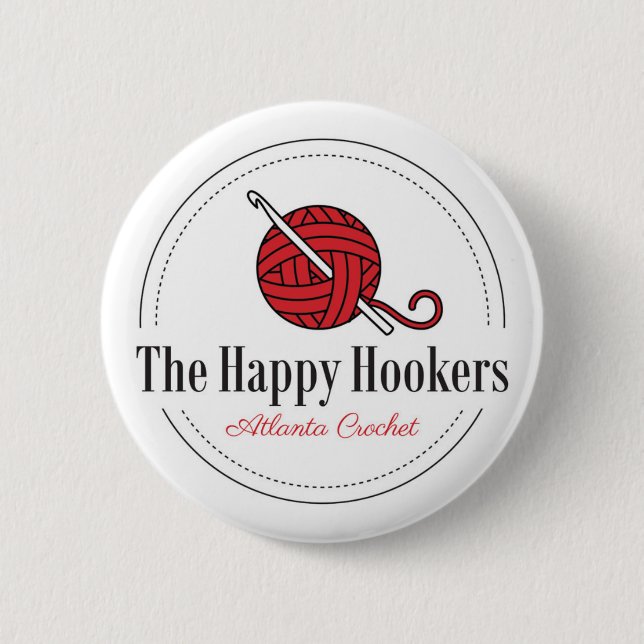 The Happy H Atlanta Crochet Logo Button (Front)