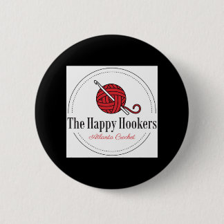The Happy H Atlanta Crochet Logo Button-Blk Pinback Button