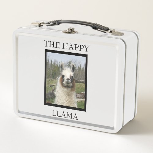 THE HAPPY LLAMA METAL LUNCH BOX