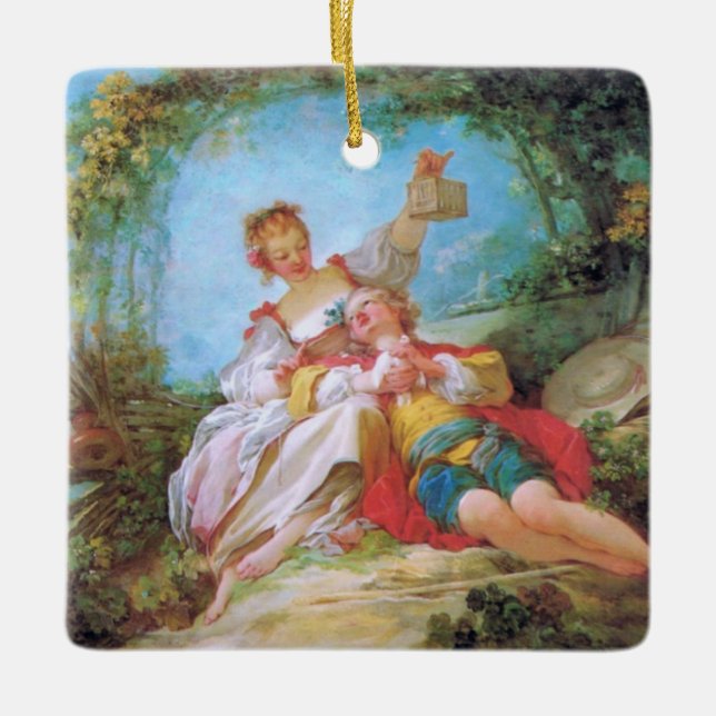The Happy Lovers Porcelain Ornament (Front)
