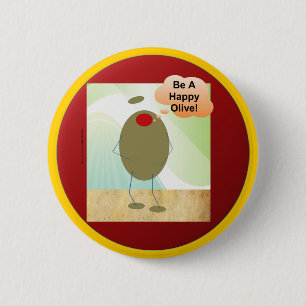 The Happy Olive Pinback Button
