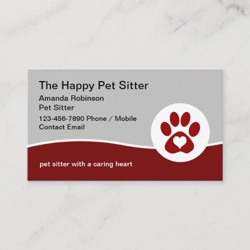 The Happy Pet Sitter Theme Business Card