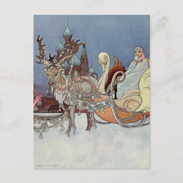 “The Happy Prince” by Charles Robinson From Russia Postcard (Front)