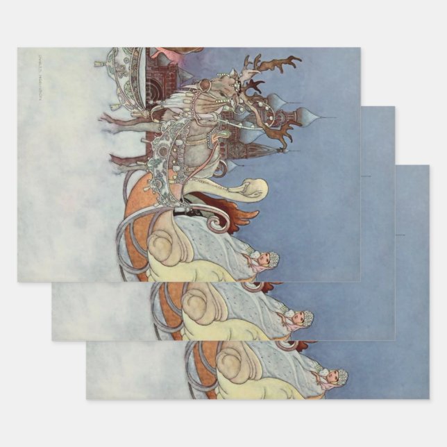 “The Happy Prince” by Charles Robinson From Russia Wrapping Paper Sheets (Set)