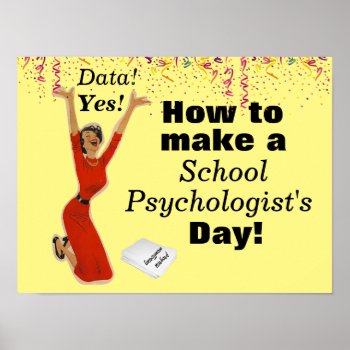 The Happy School Psychologist Poster by schoolpsychdesigns at Zazzle