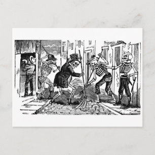 "The Happy Street Cleaner Calaveras" Postcard