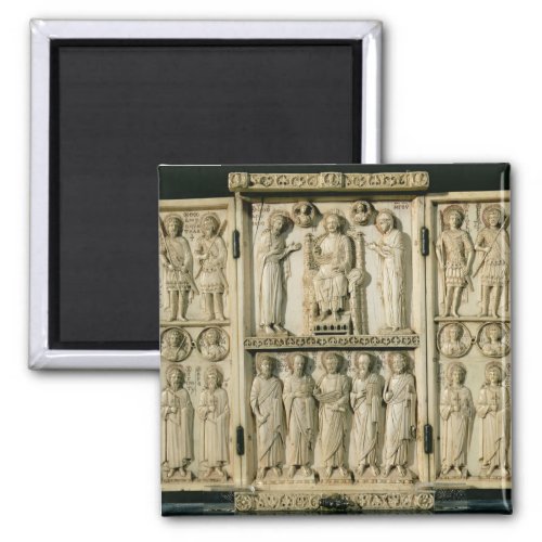 The Harbaville Triptych depicting Christ Enthroned Magnet
