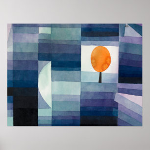 The Harbinger of Autumn ,Blue Famous Painting Poster