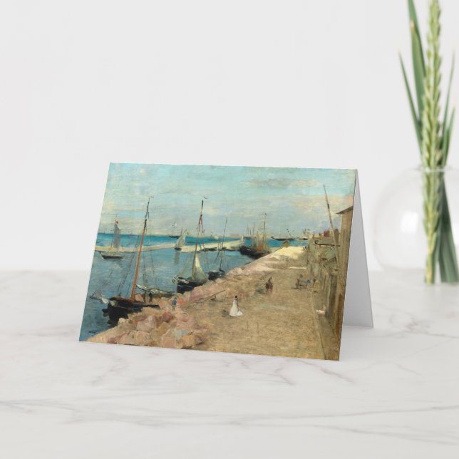 The Harbor at Cherbourg | Berthe Morisot Card (Front)