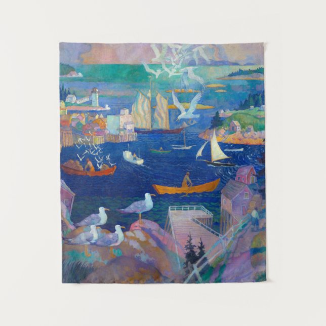 The Harbor at Herring Gut, 1925 by N. C. Wyeth Tapestry (Front)