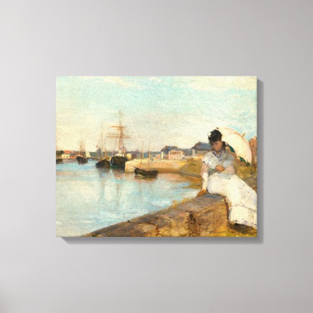 The Harbor at Lorient by Berthe Morisot Canvas Print (Front)