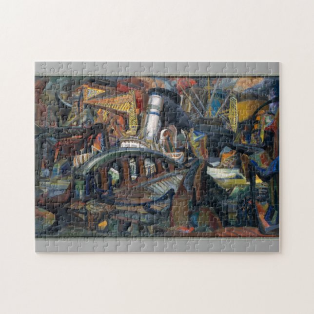 The Harbor ca. 1943 Josef Presser Fine Art Jigsaw Puzzle (Horizontal)