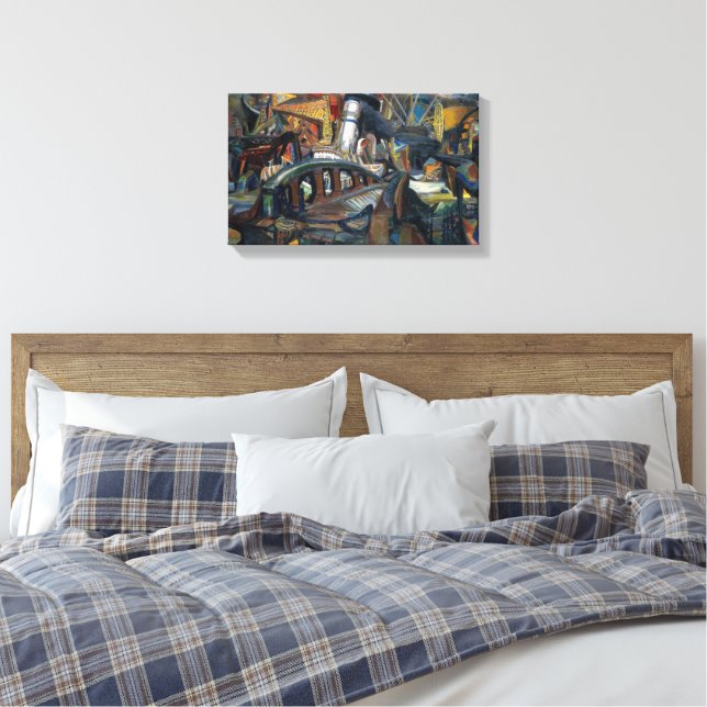 The Harbor  Canvas Print (Insitu(Bedroom))