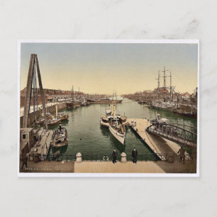 The Harbor (Free Port), Bremen, Germany classic Ph Postcard