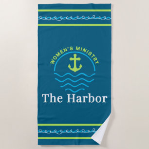 The Harbor Logo Beach Towel