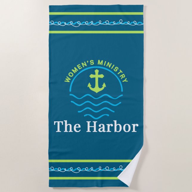 The Harbor Logo Beach Towel (Front)