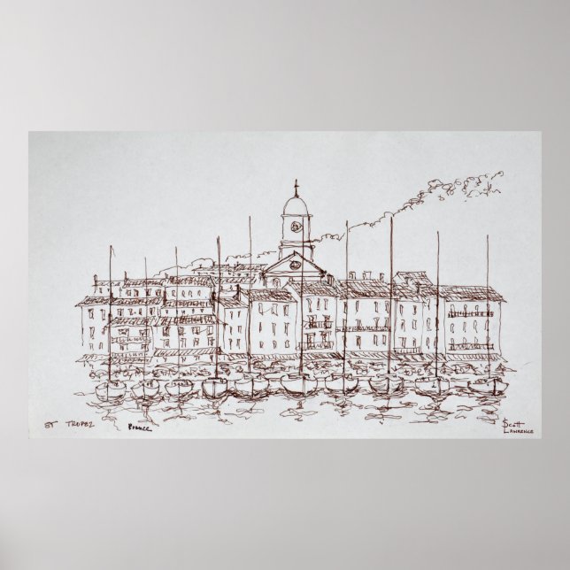 The Harbor, Saint-Tropez | French Riviera, France Poster (Front)