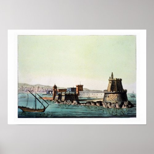 The Harbour and Mole at Algiers plate 69 from Le Poster