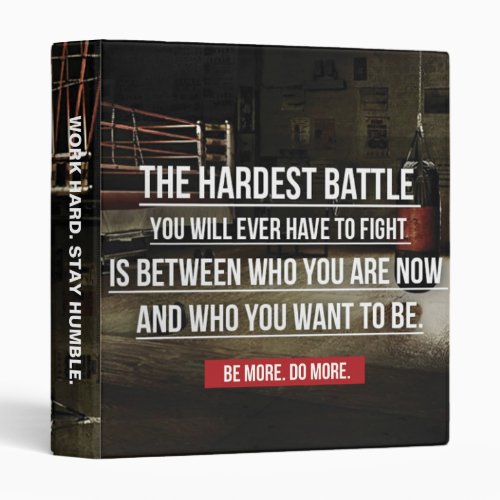 The Hardest Battle _ Workout Motivational Binder