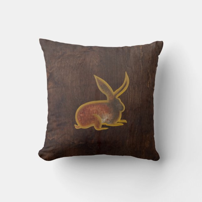The Hare 2009 Throw Pillow (Front)