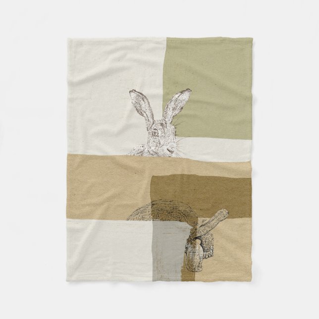 The Hare and the Tortoise An Aesop's Fable Fleece Blanket (Front)
