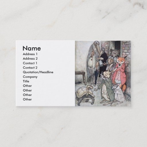 Customizable The Hare and the Tortoise Business Cards