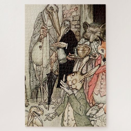 The Hare and the Tortoise by Arthur Rackham Jigsaw Puzzle