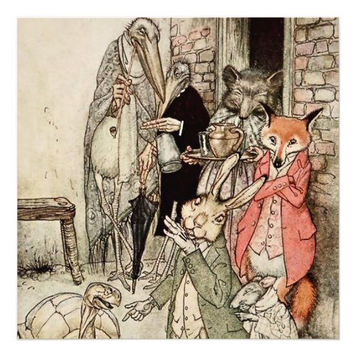 The Hare and the Tortoise by Arthur Rackham Photo Print