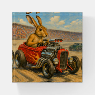 The Hare Wins This Time Paperweight