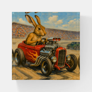 The Hare Wins This Time Paperweight