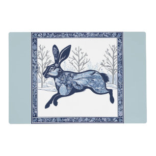 The Hares Winter's Whimsical Wandering Placemat