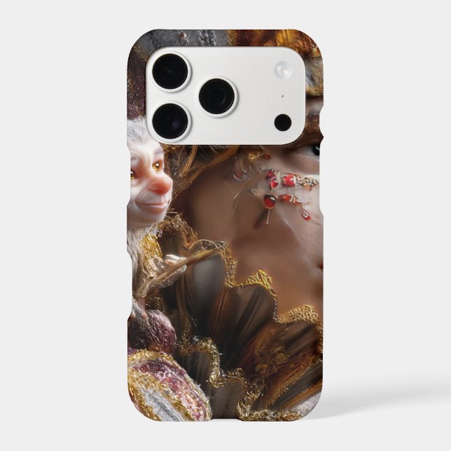 The Harlequin Monkey with Magic Wings Iphone Case (Back)