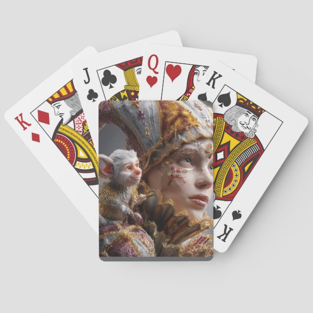The Harlequin Monkey with Magic Wings Poker Cards (Back)