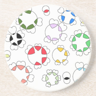 The hart attached to the round coaster