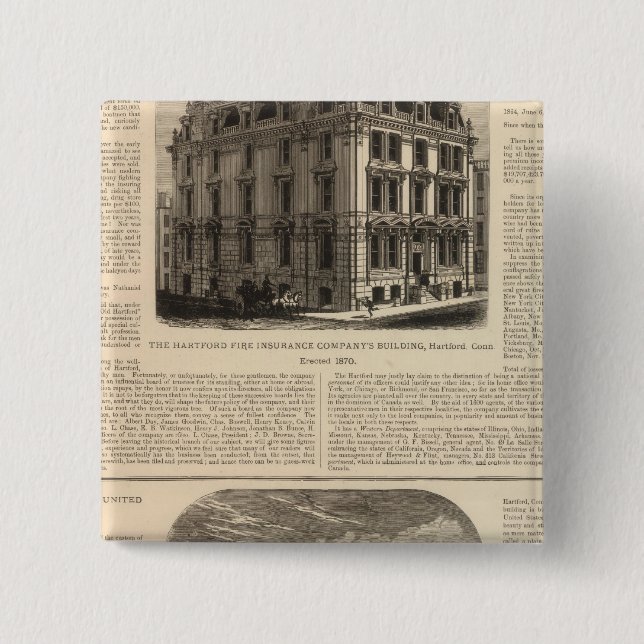 The Hartford Fire Insurance Company Pinback Button (Front)