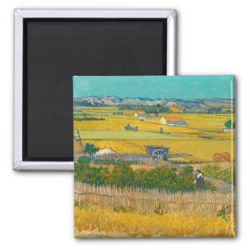 The Harvest 1888 by Vincent van Gogh Magnet