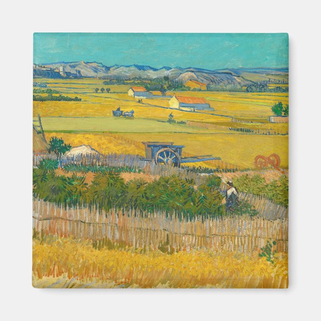 The Harvest, 1888 by Vincent van Gogh Magnet (Front)