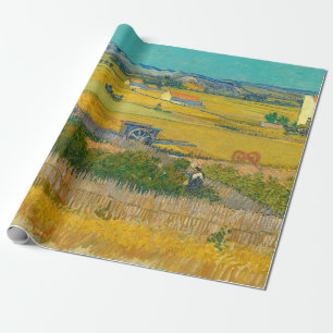 The Harvest, 1888 by Vincent van Gogh Wrapping Paper