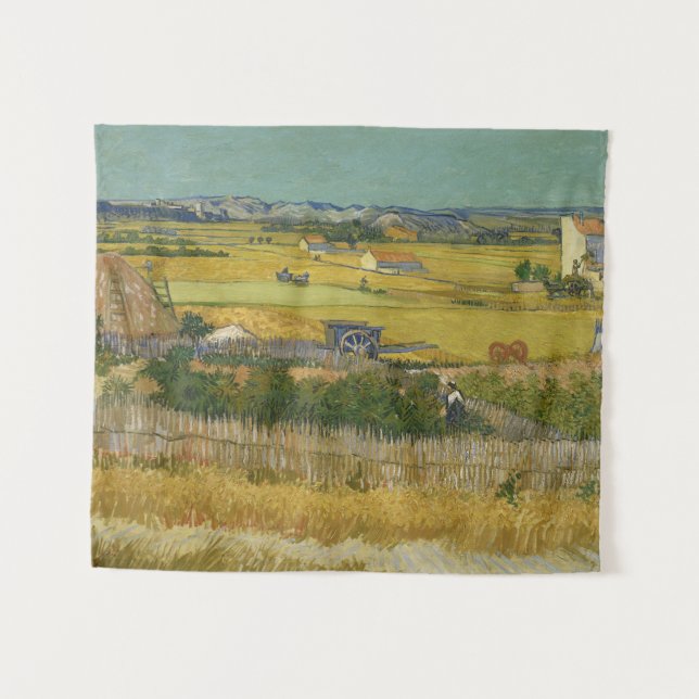 The Harvest by Vincent van Gogh Tapestry (Front (Horizontal))