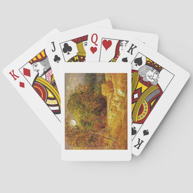 The Harvest Moon, 1833 (oil on paper laid on panel Poker Cards (Back)