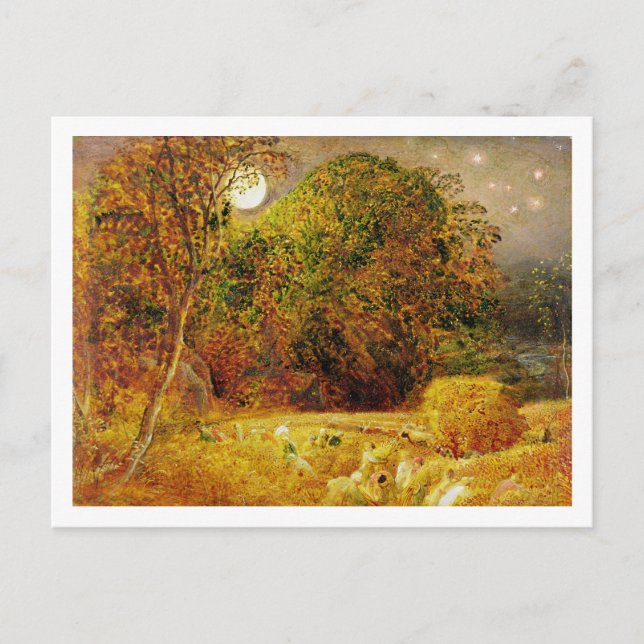 The Harvest Moon, 1833 (oil on paper laid on panel Postcard (Front)